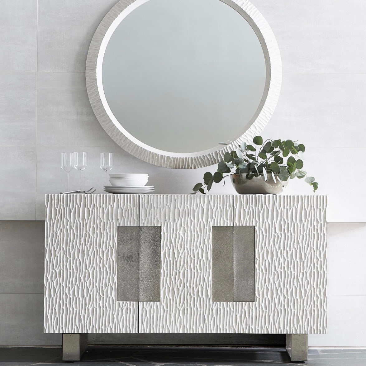 Bernhardt Solaria Collection Buffet ~ Bone Finish