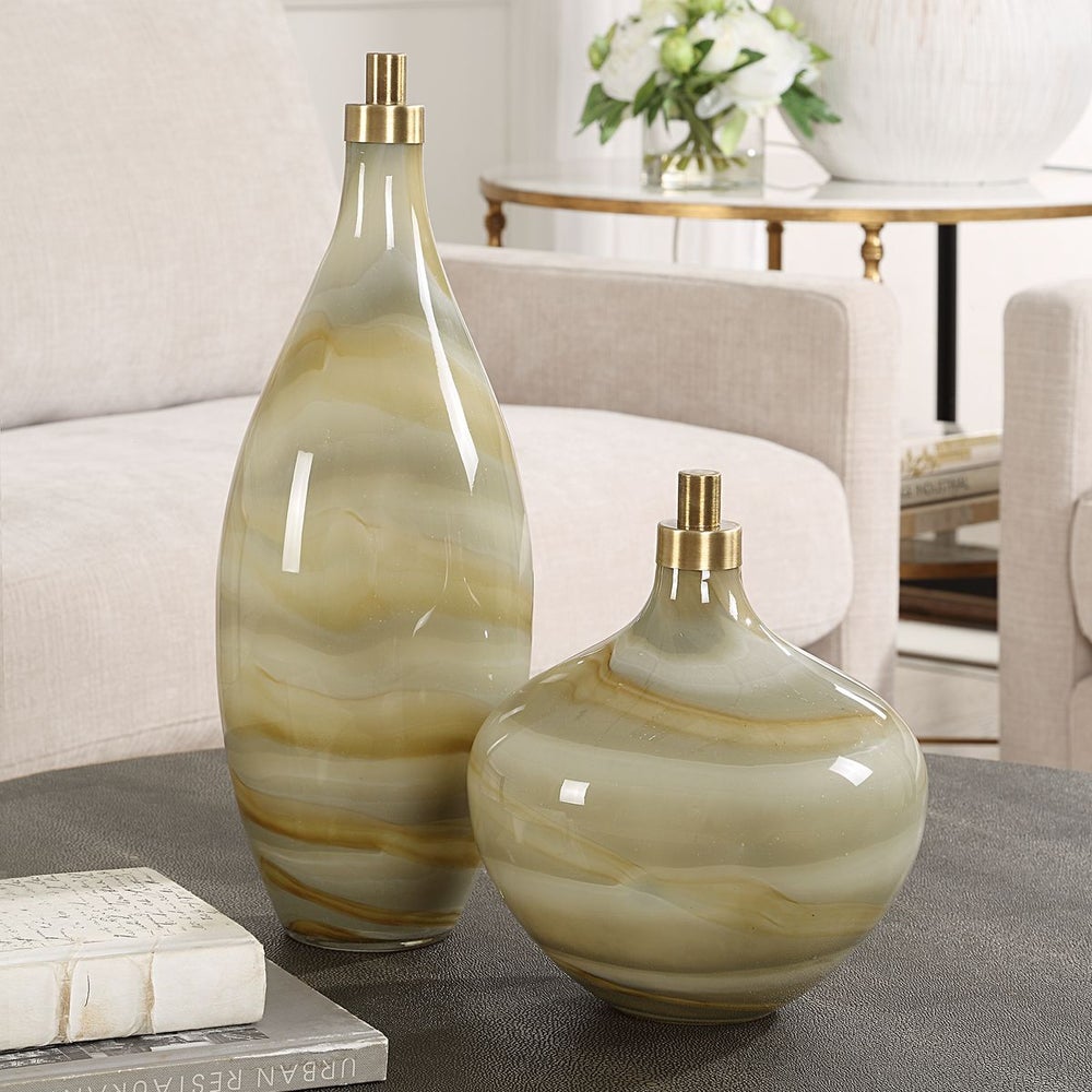 Uttermost Cascade Bottles Set Of Two - Image 1