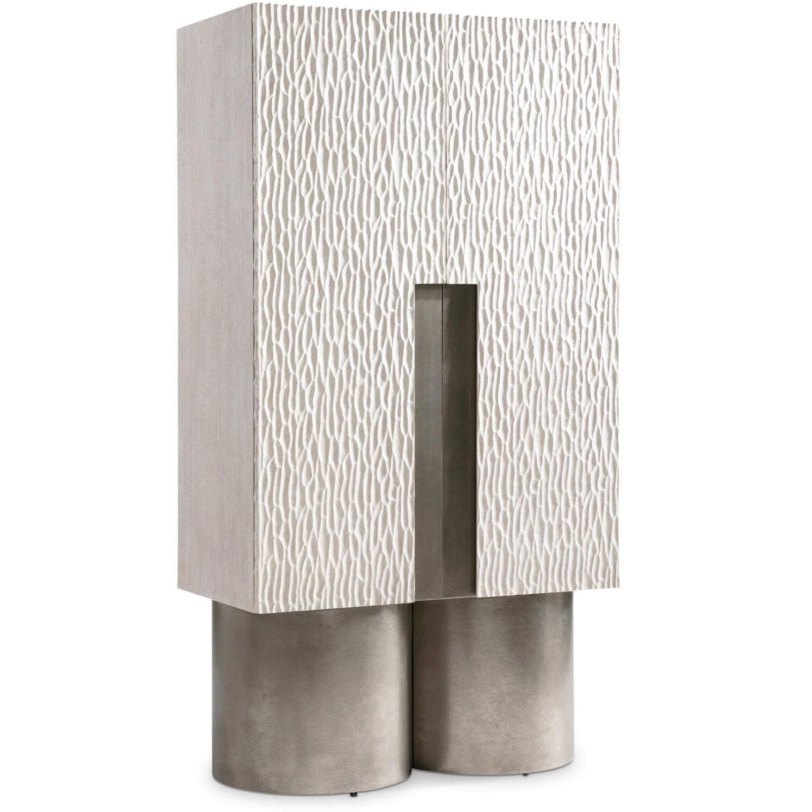 Bernhardt Solaria Collection Bar Cabinet ~ Weathered Bone Finish - Image 2