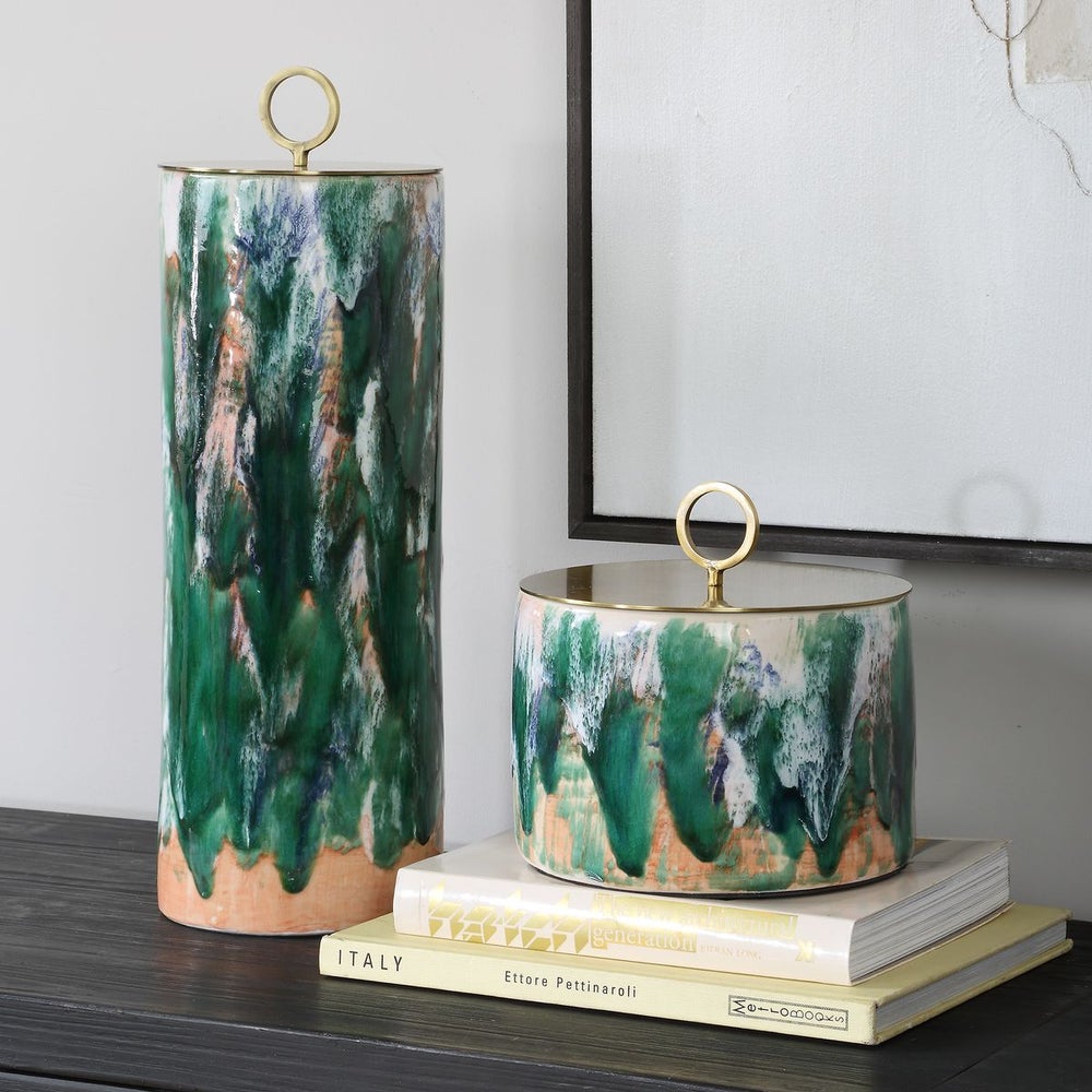 Uttermost Sylvie Ceramic Containers Set Of Two - Image 1