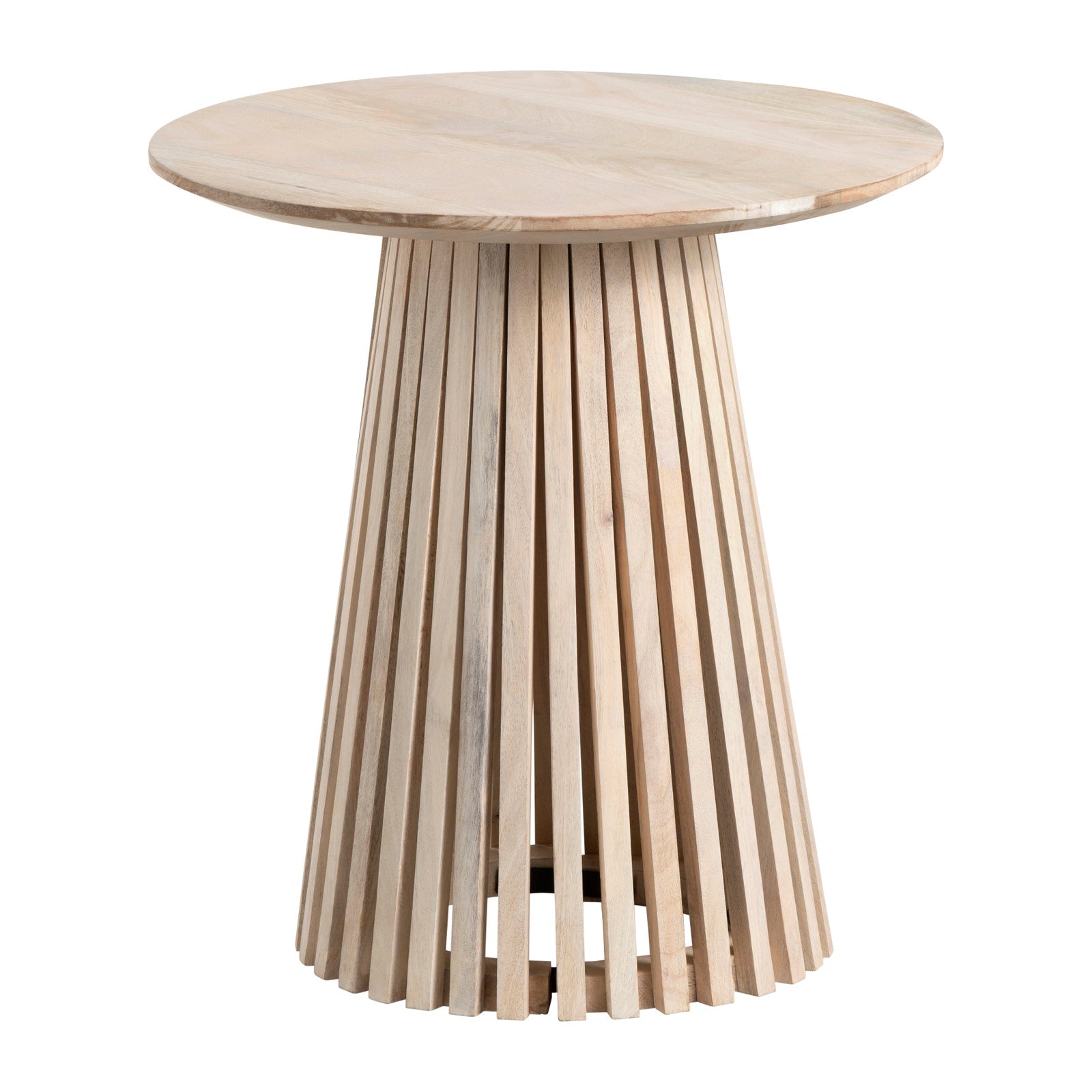 Crestview Collection San Bernadino Slatted Wood End Table - Image 1