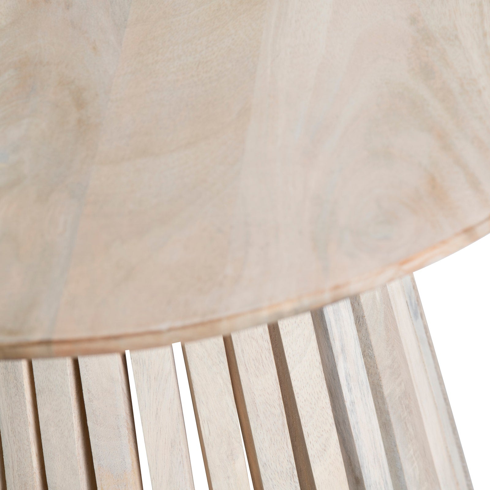 Crestview Collection San Bernadino Slatted Wood End Table - Image 2