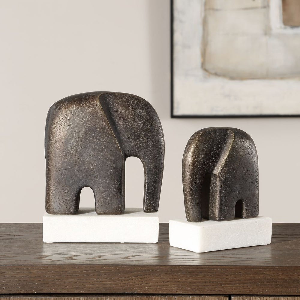 Uttermost Timeless Tusk Sculptures Set Of Two - Image 1