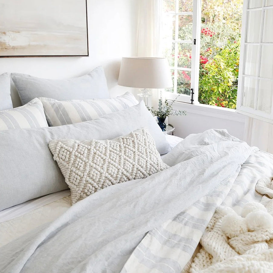 Pom Pom at Home Coco Hand Woven Pillow with Insert  ~ 14 x 24 - Image 1