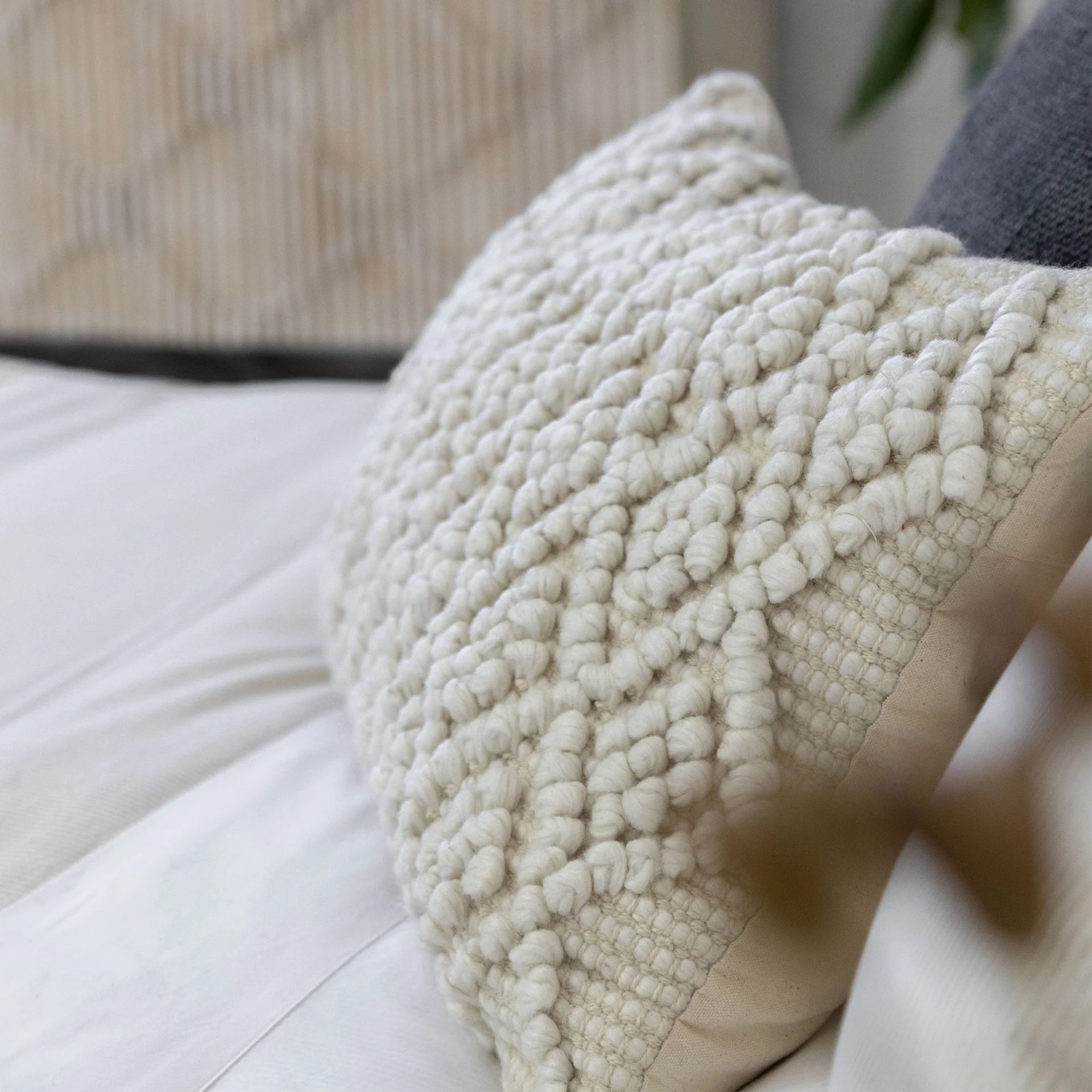 Pom Pom at Home Coco Hand Woven Pillow with Insert  ~ 14 x 24 - Image 3