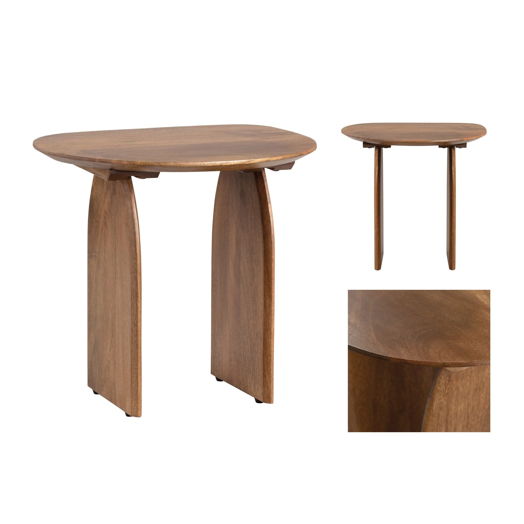 Crestview Collection Ashland Mango Wood End Table - Image 3