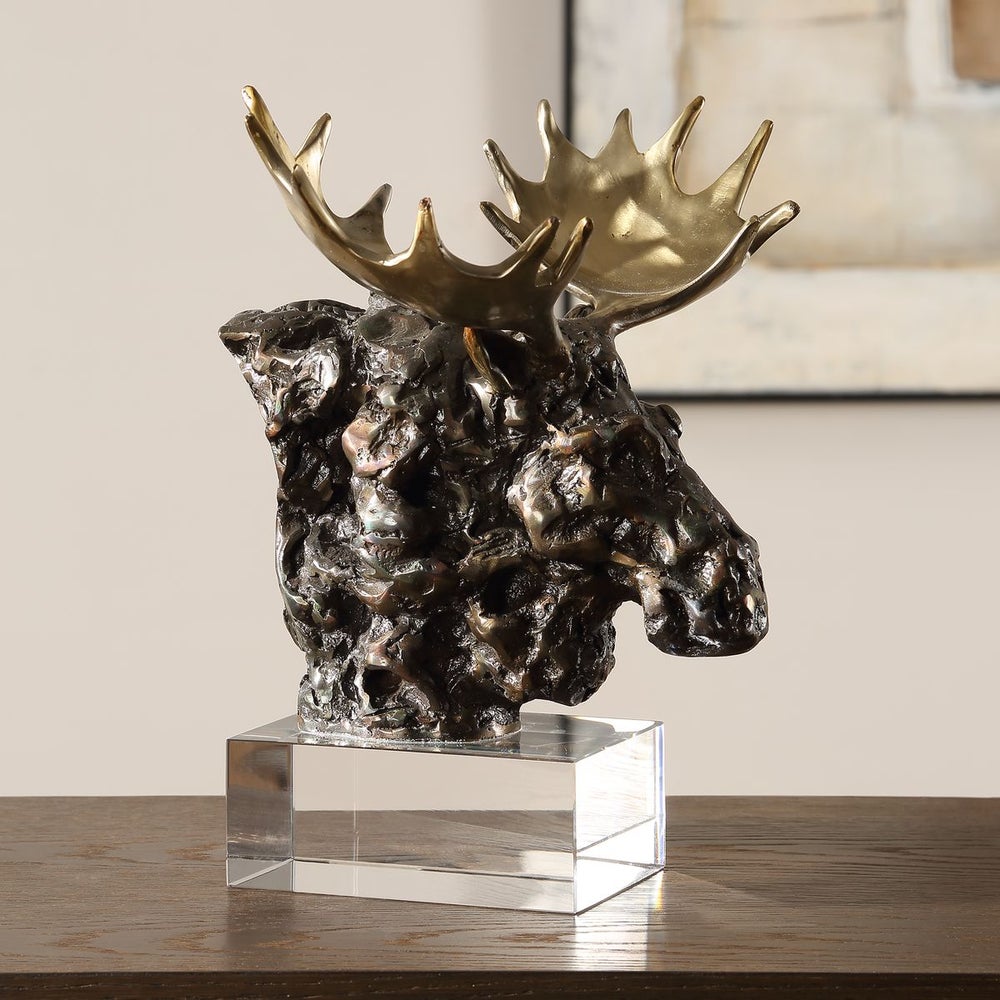 Uttermost Moose Bust Sculpture - Image 1