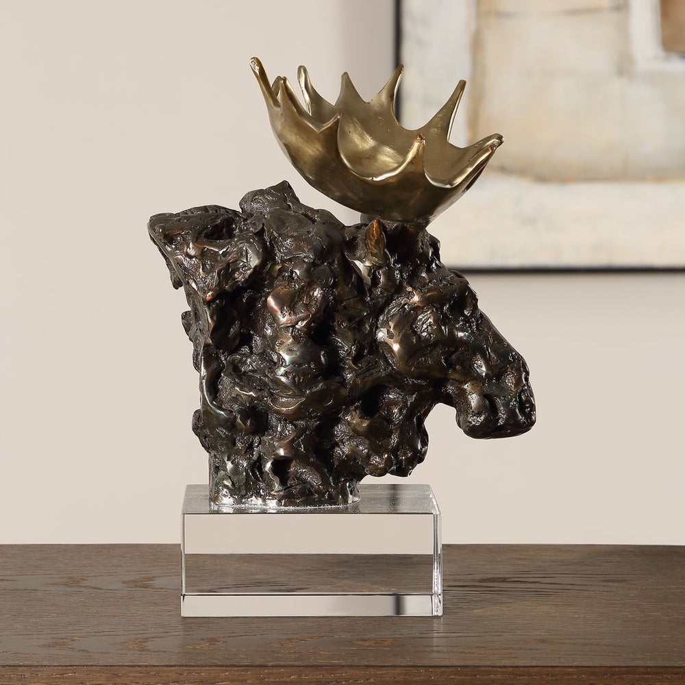 Uttermost Moose Bust Sculpture - Image 2