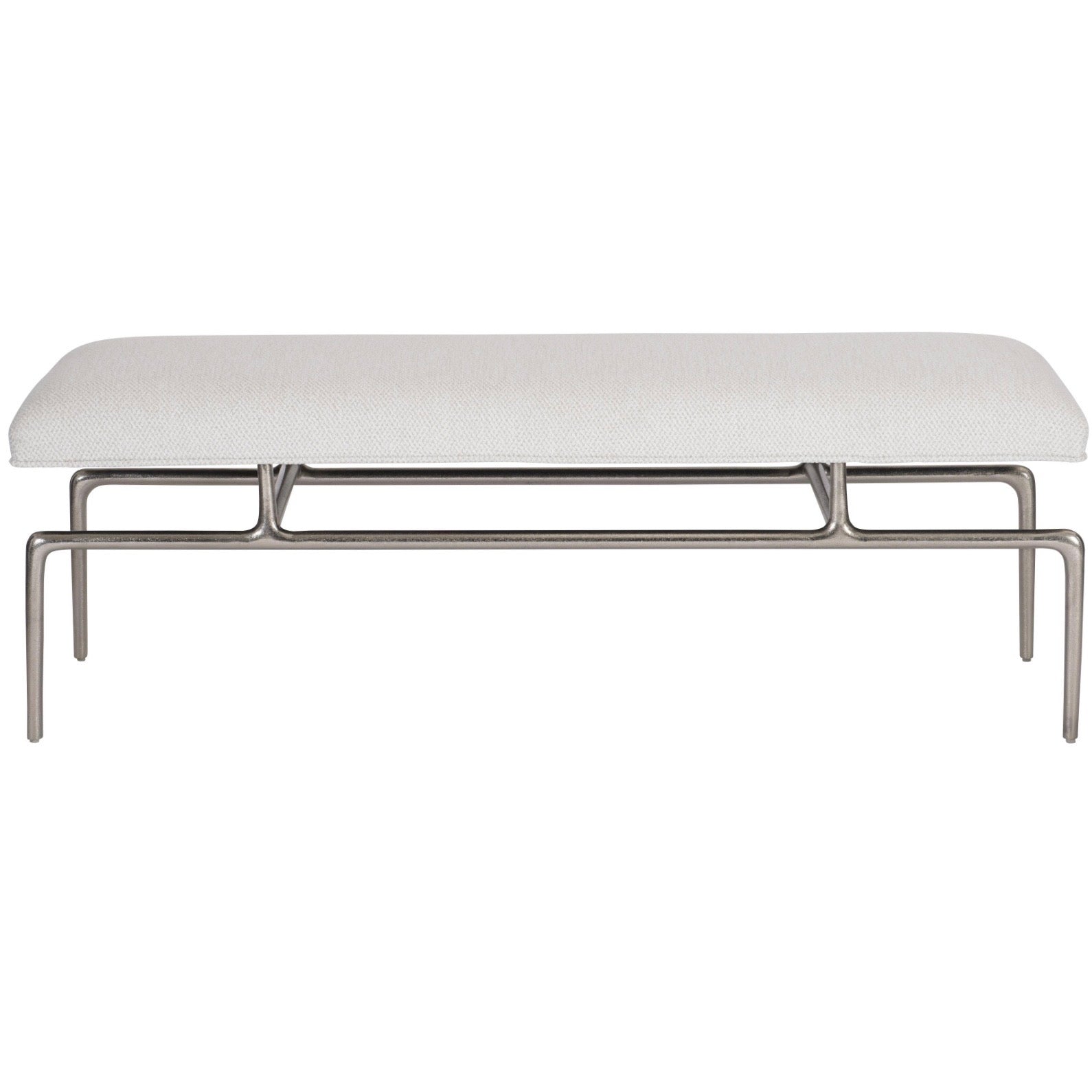 Bernhardt Solaria Collection Upholstered Bench With Metal Frame - Image 3