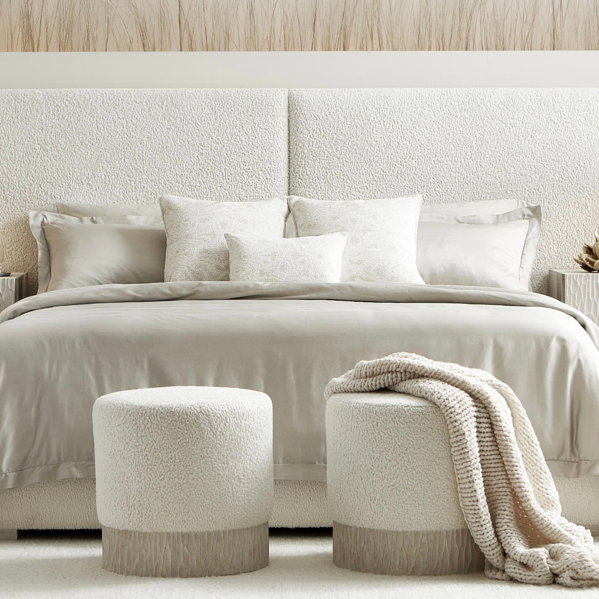 Bernhardt Solaria Collection Upholstered Round Ottoman