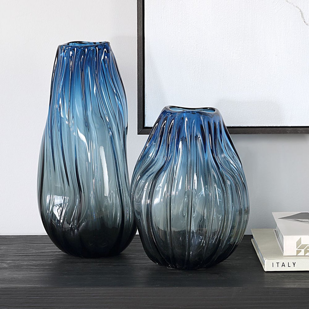 Uttermost Midnight Horizon Vases Set Of Two - Image 1