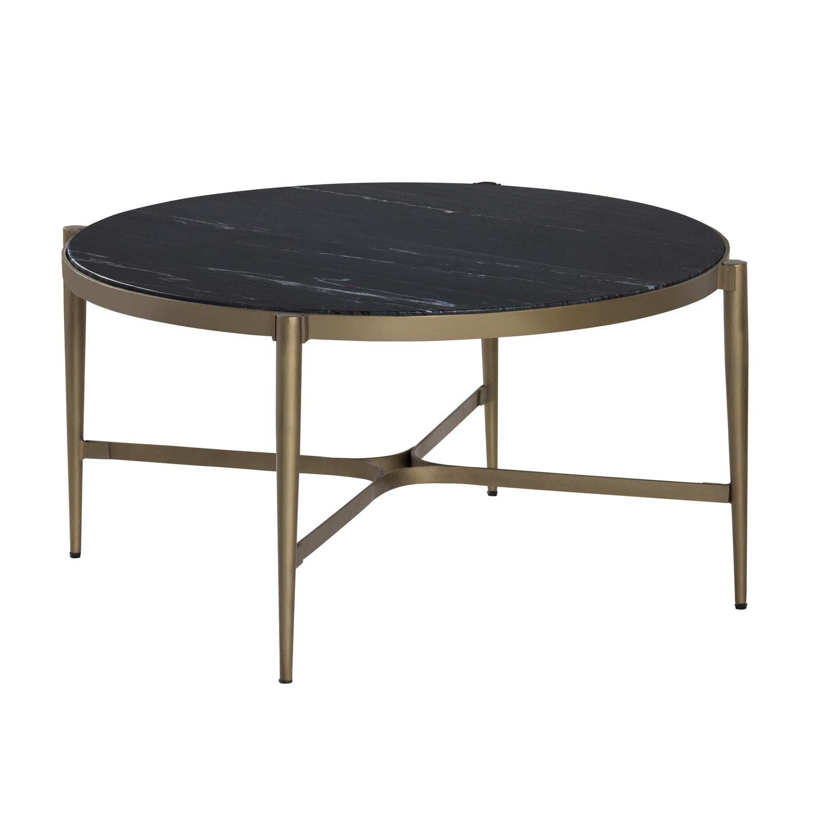 Crestview Collection Xander Natural Black Marble Coffee Table - Image 2