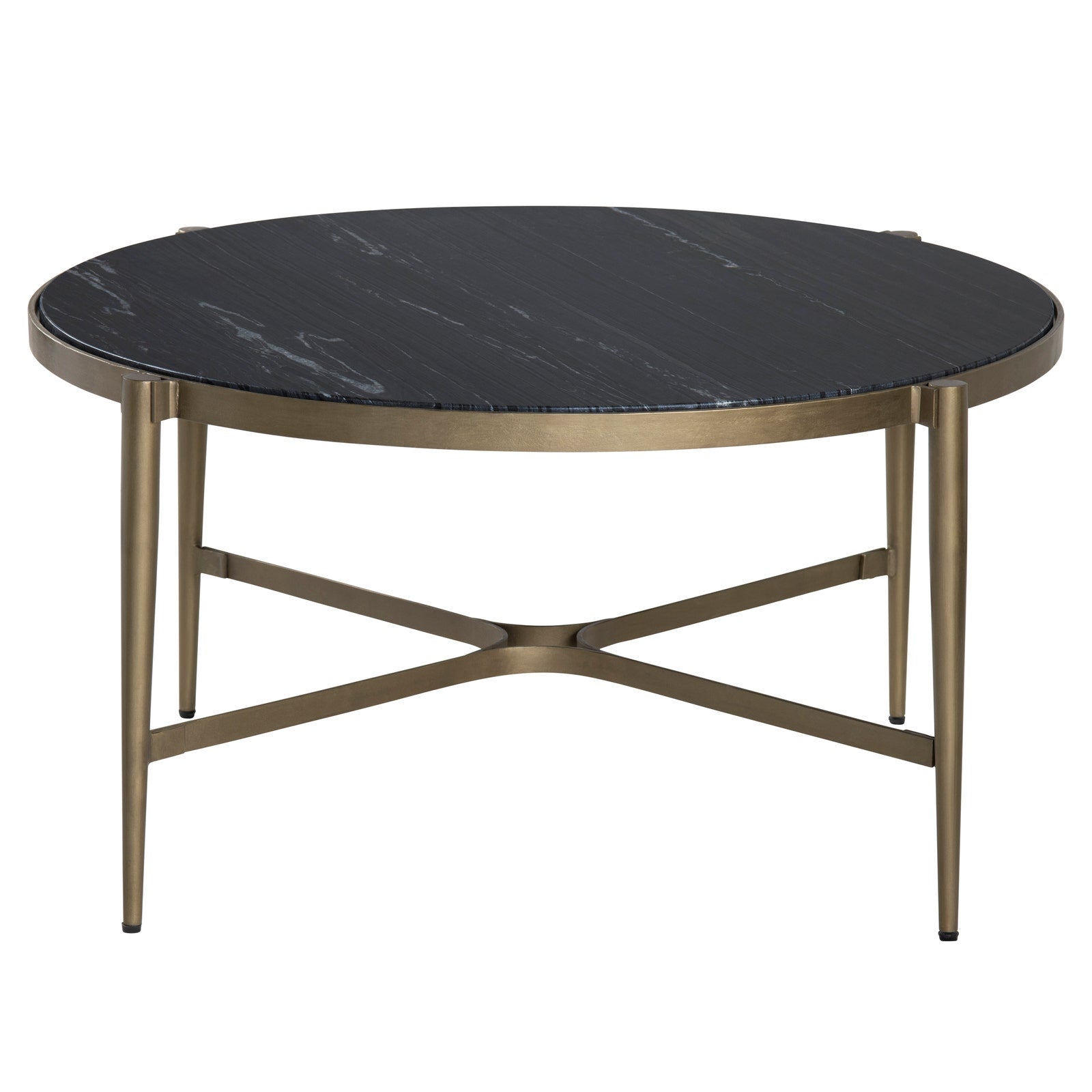Crestview Collection Xander Natural Black Marble Coffee Table - Image 3