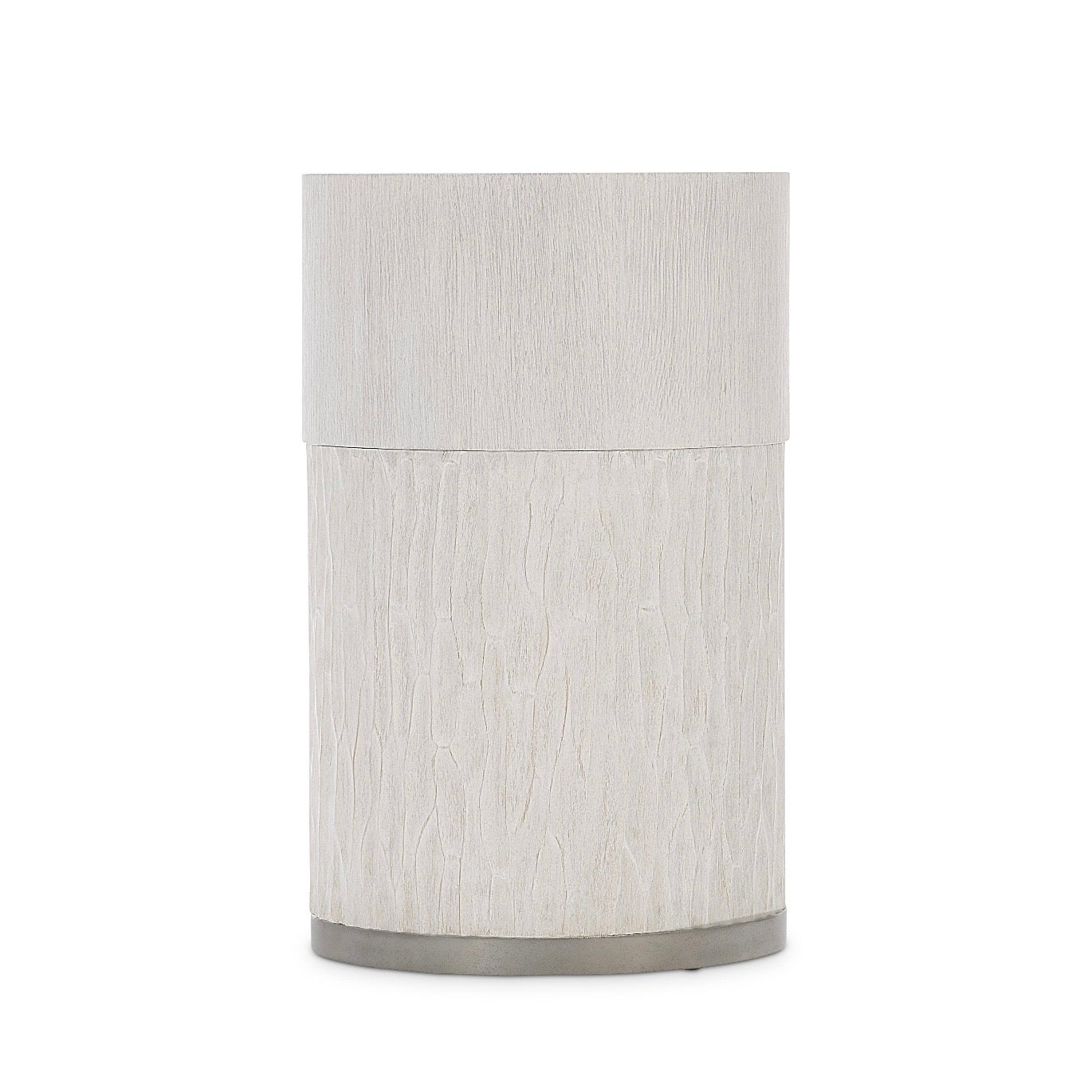 Bernhardt Solaria Collection Round Accent Table ~ Weathered Bone Finish - Image 3