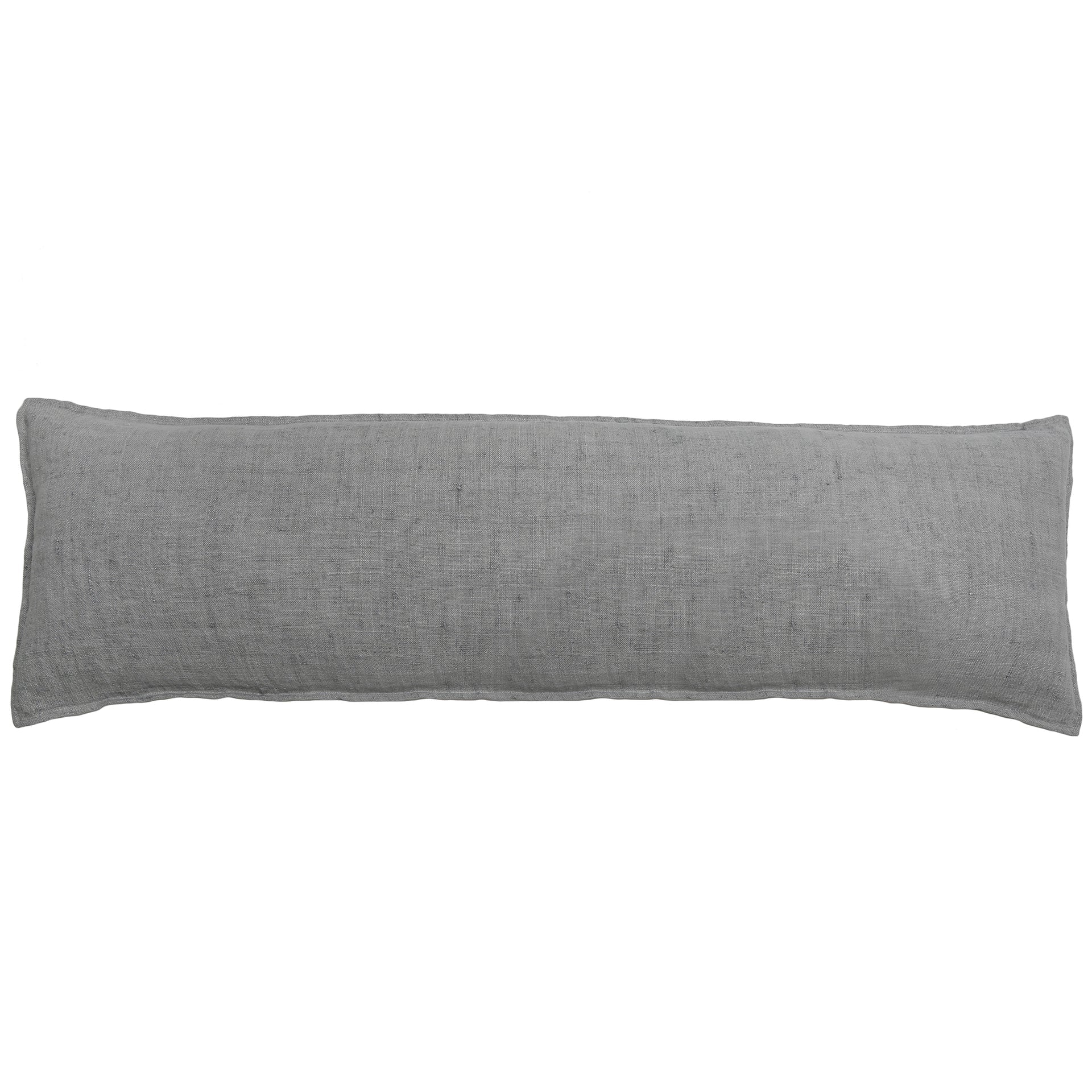 Pom Pom at Home Montauk Charcoal Linen Body Pillow with Insert  ~ 18 x 60 - Image 1