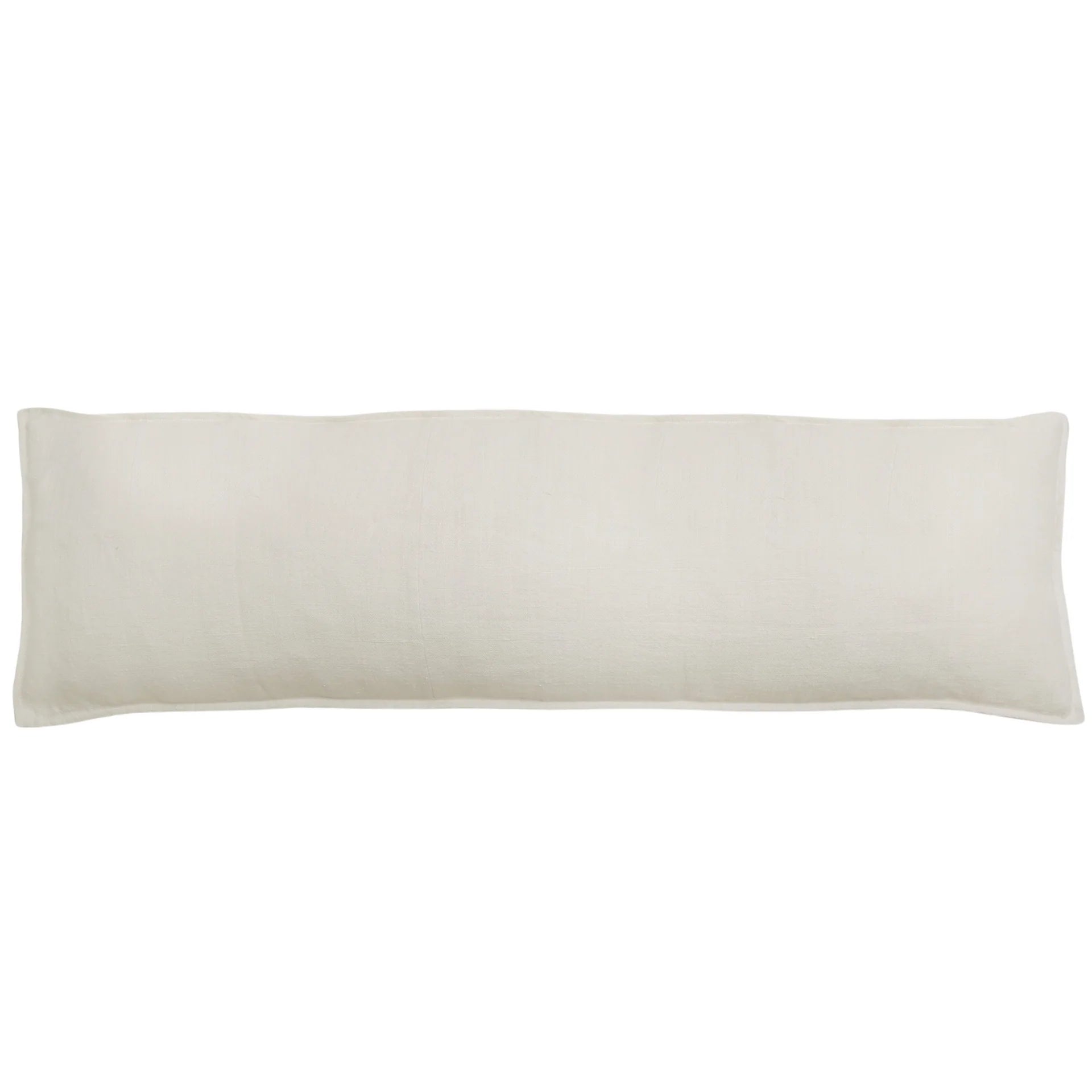 Pom Pom at Home Montauk Cream Linen Body Pillow with Insert  ~ 18 x 60 - Image 1