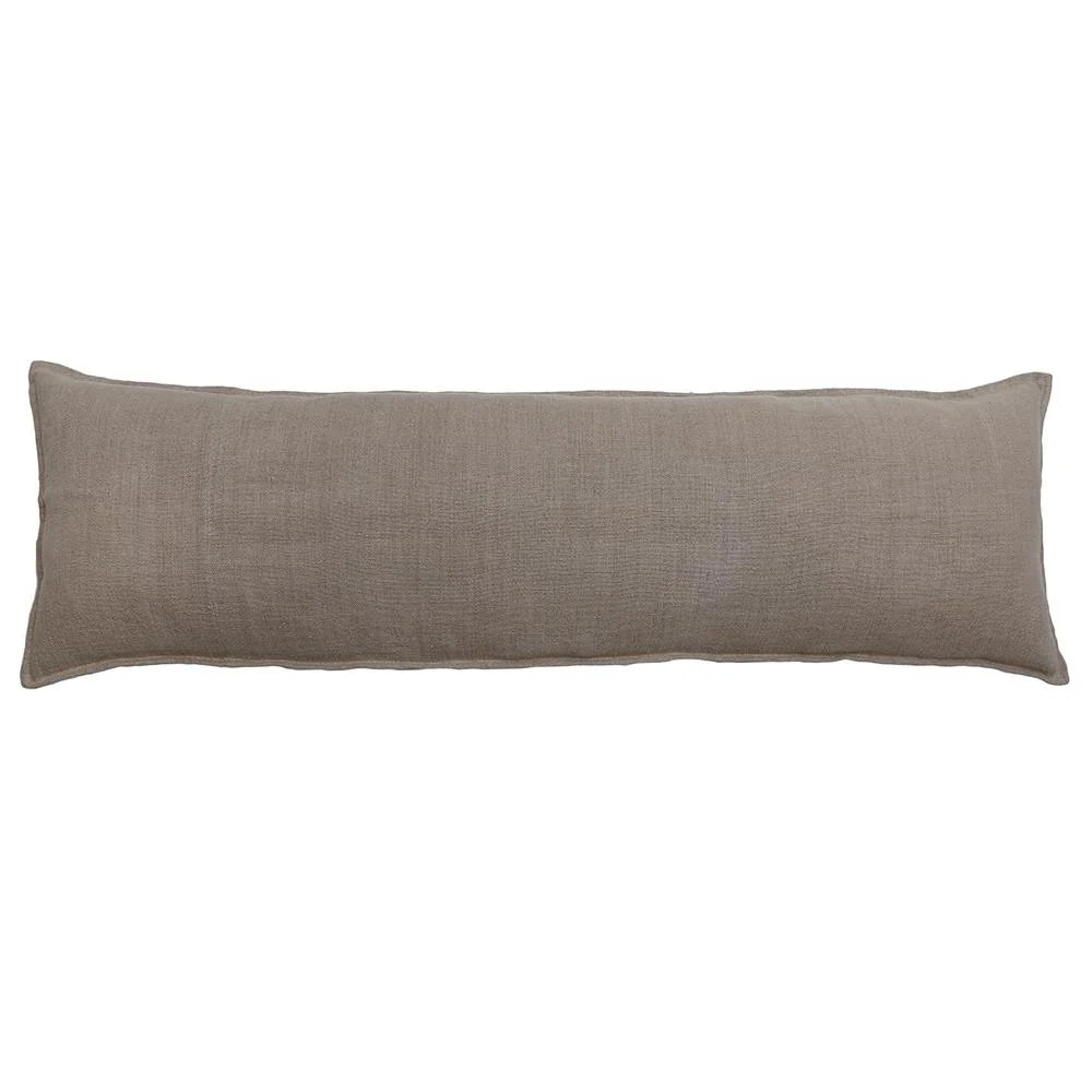Pom Pom at Home Montauk Natural Linen Body Pillow with Insert  ~ 18 x 60 - Image 2