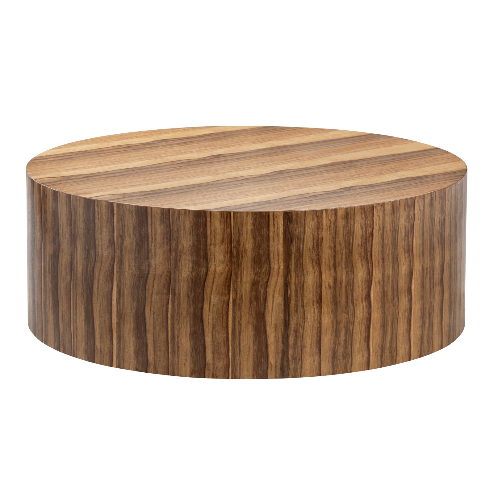 Crestview Collection Limba Modern Organic Round Coffee Table - Image 1