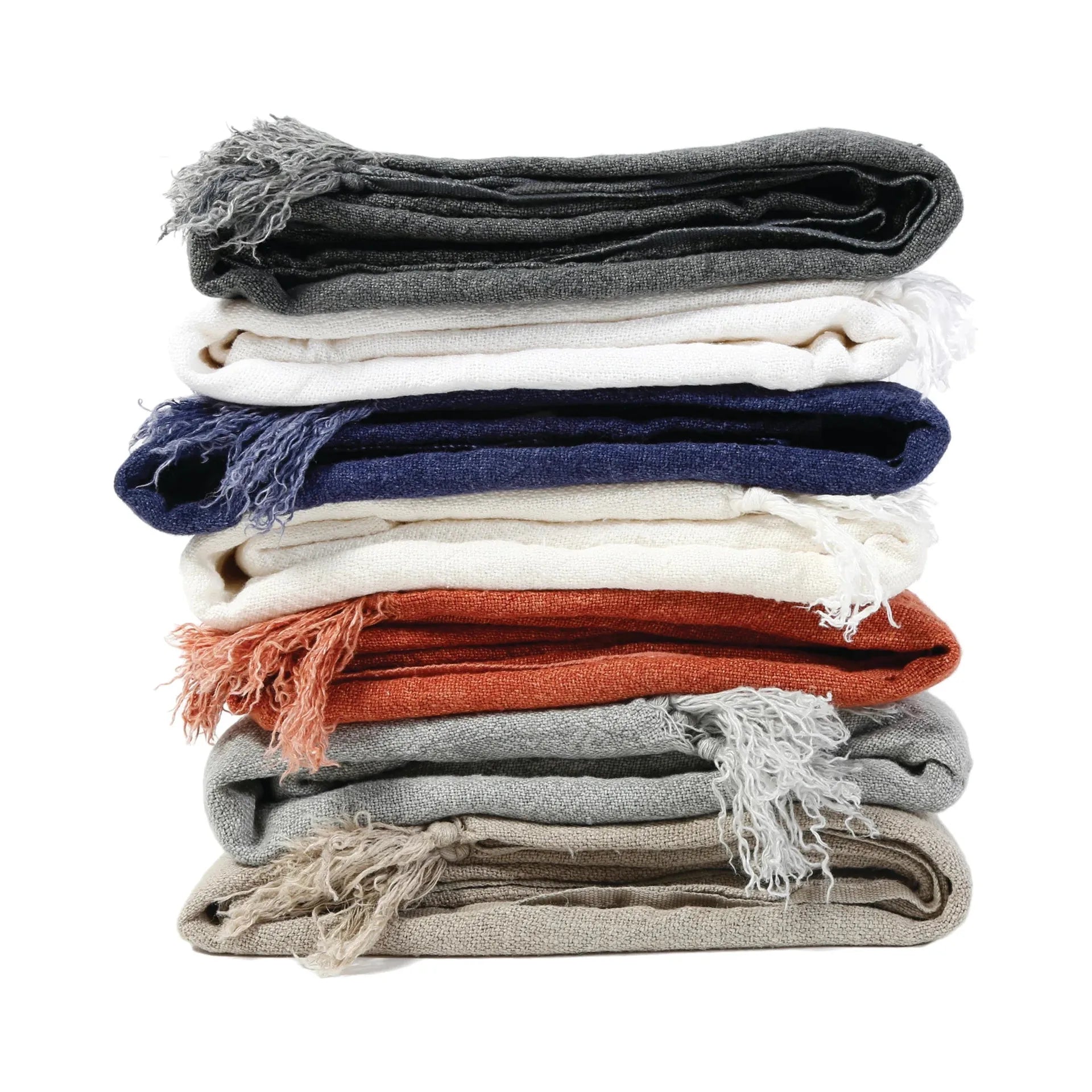 Pom Pom at Home Montauk Cream Linen Throw Blanket ~ 50” x 70” - Image 2
