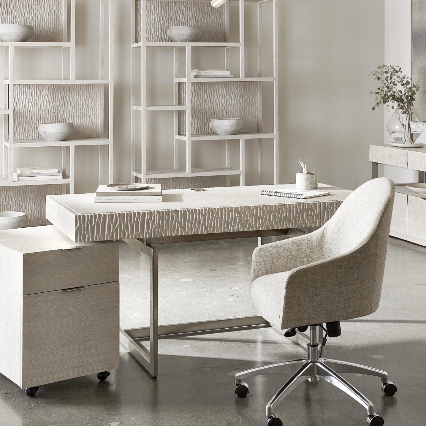 Bernhardt Solaria Workspace Collection Desk ~ Weathered Bone Finish