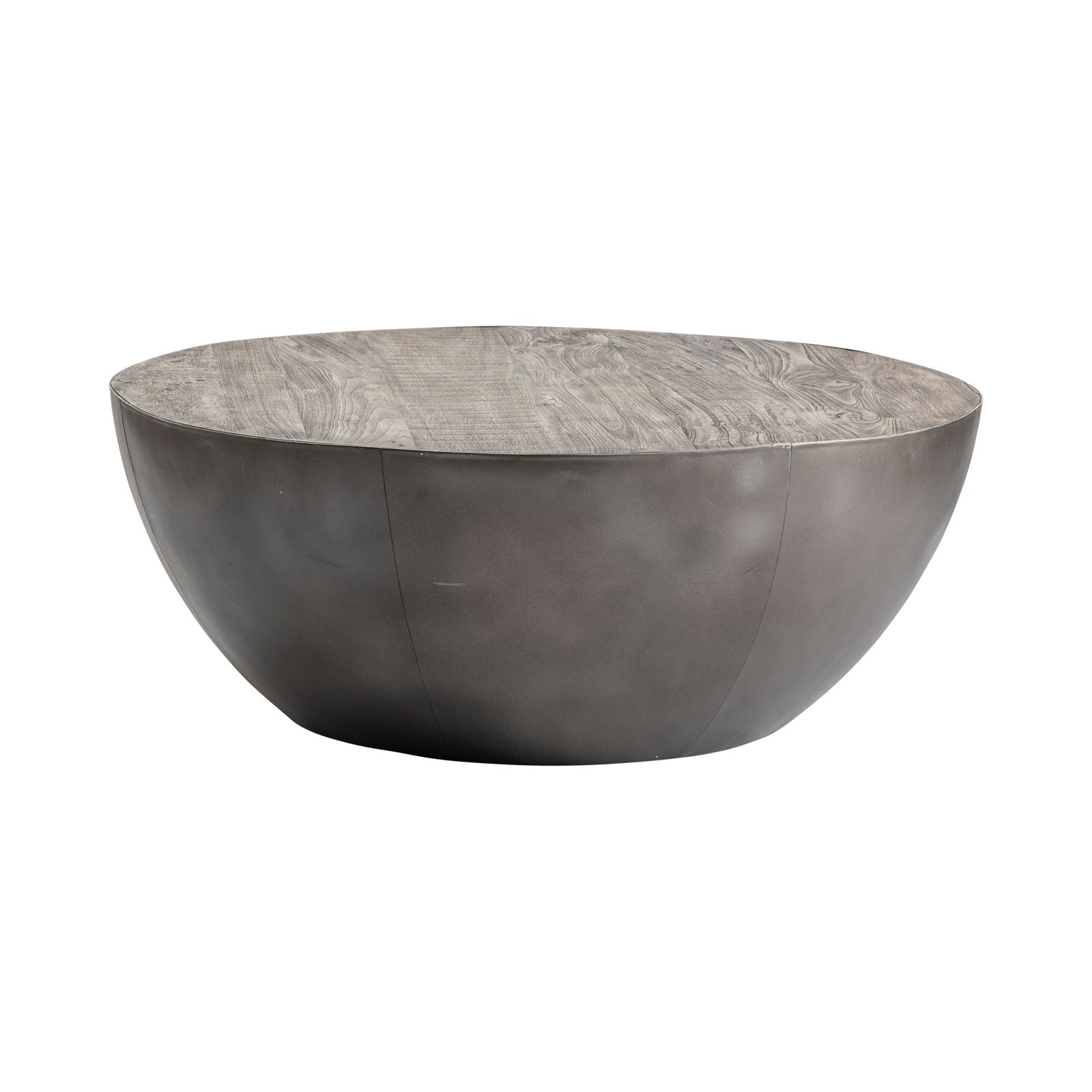 Crestview Collection Darlington Modern Organic Dark Gray Round Coffee Table - Image 1