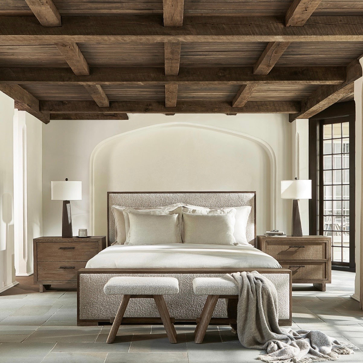 Bernhardt Casa Paros Collection Upholstered Panel Bed ~ Available in Queen And King Sizes - Image 2