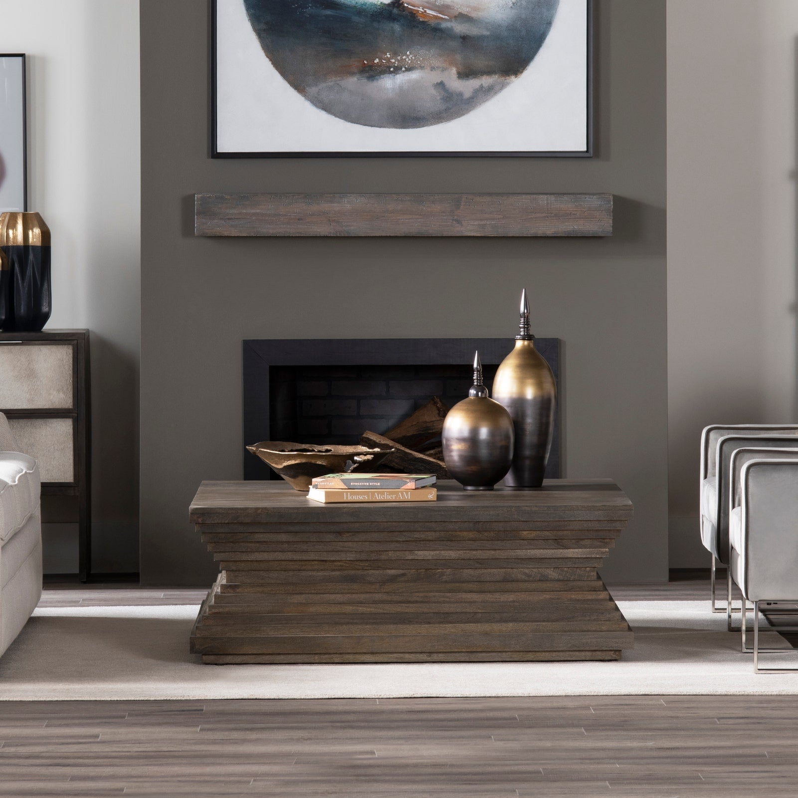 Crestview Collection Highland Park Modern Organic Coffee Table - Image 1