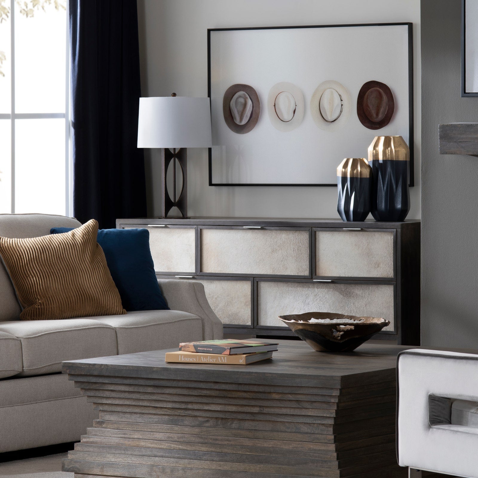 Crestview Collection Highland Park Modern Organic Coffee Table - Image 2