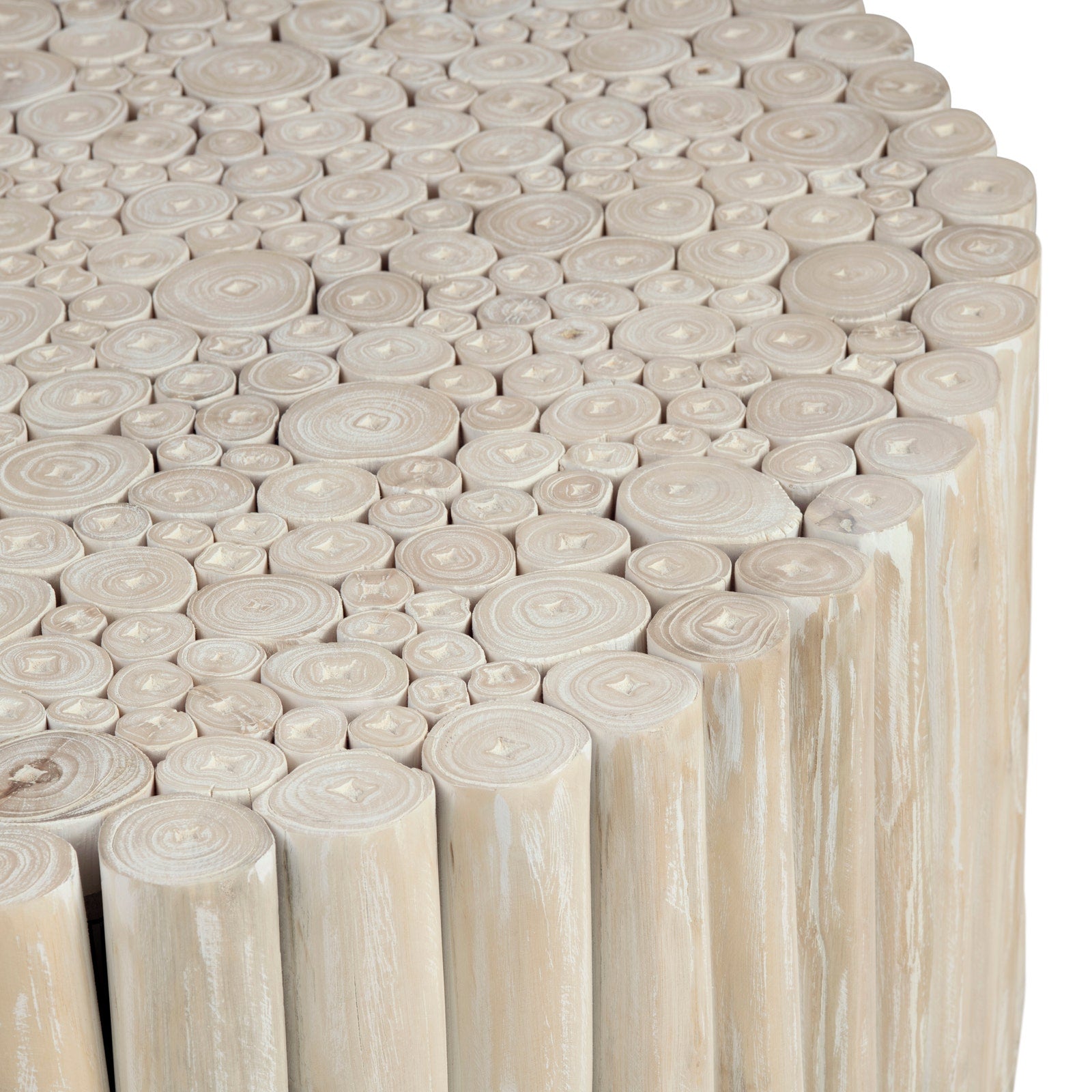 Crestview Collection Gathering Fluted Wood Round Coffee Table - Image 2
