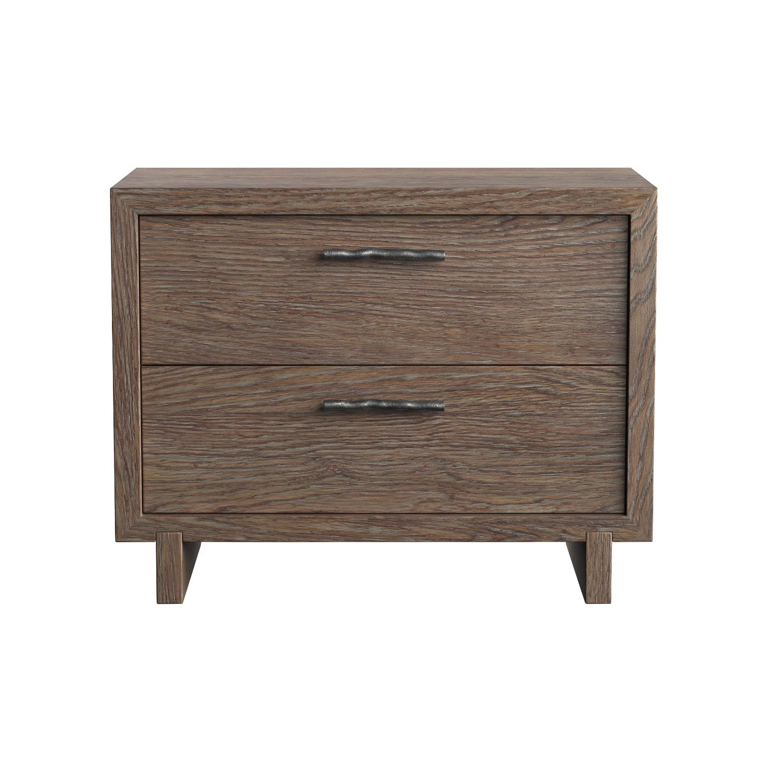 Bernhardt Casa Paros Collection Two Drawer 36 Inch Nightstand ~ Woven Playa Finish - Image 3