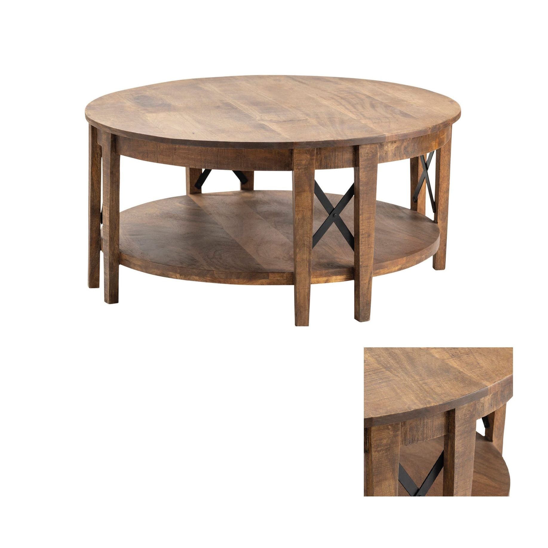 Crestview Collection Sutton Creek Round Coffee Table - Image 3