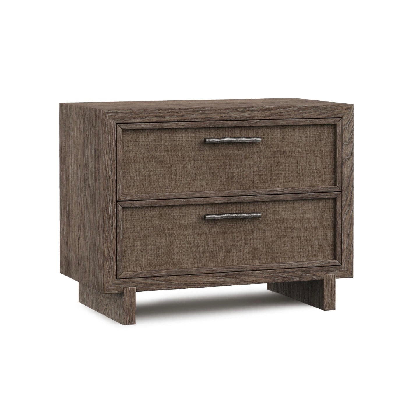 Bernhardt Casa Paros Collection Inset Woven Two- Drawer 36 Inch Nightstand ~ Woven Playa Finish - Image 3