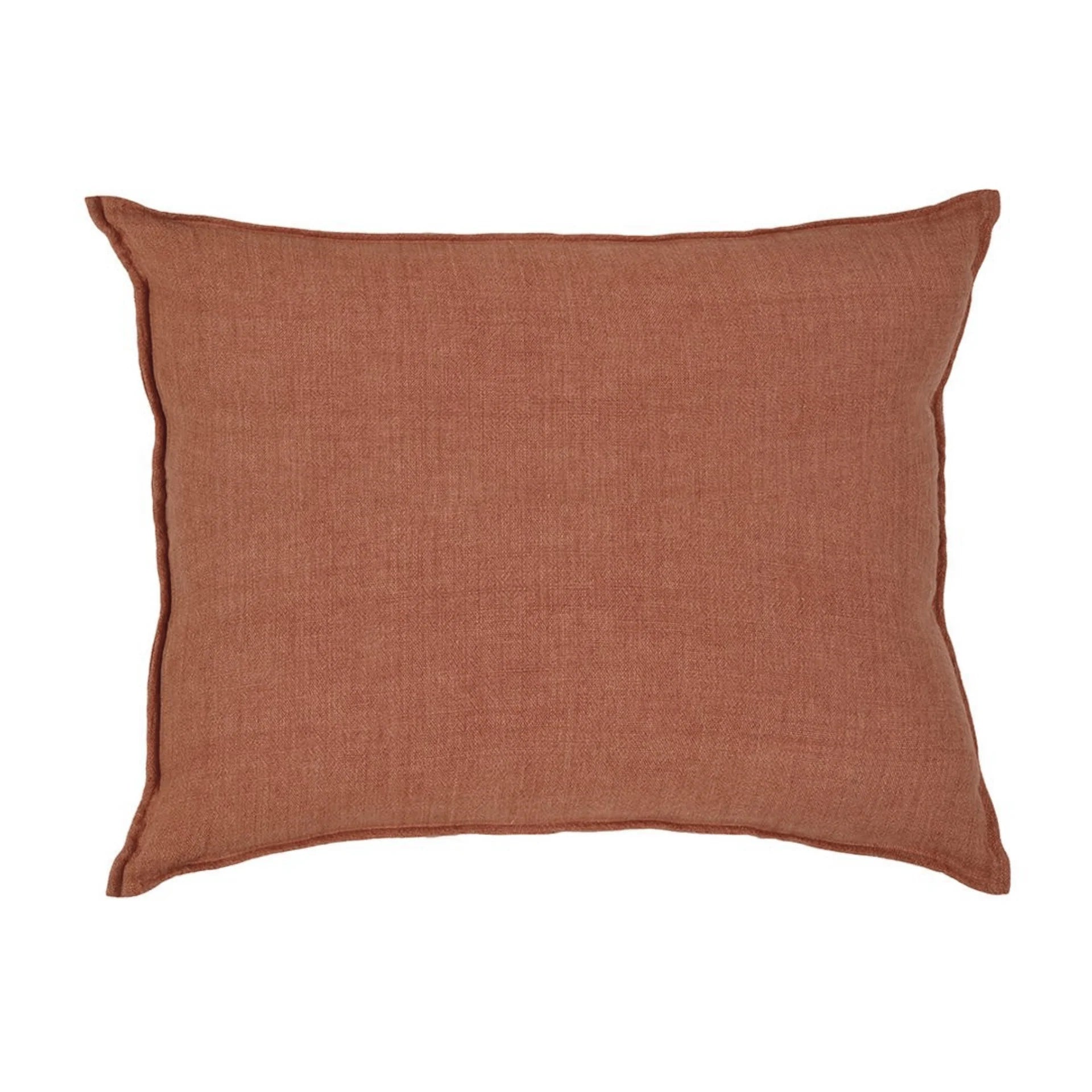 Pom Pom at Home Montauk Terracotta Linen Big Pillow with Insert  ~ 28 x 36 - Image 1