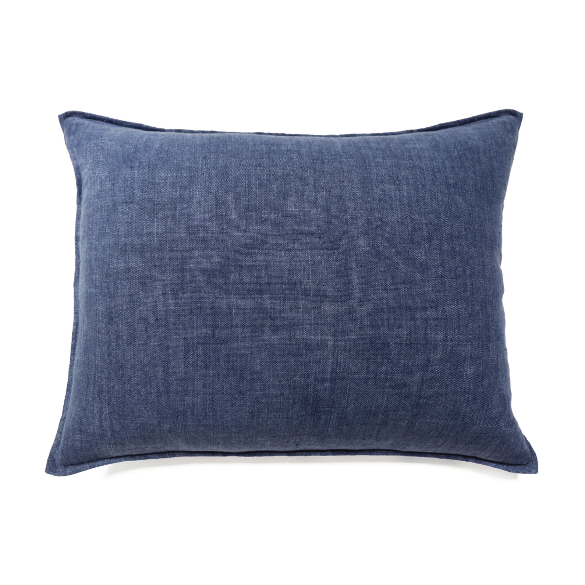 Pom Pom at Home Montauk Indigo Linen Big Pillow with Insert  ~ 28 x 36 - Image 1