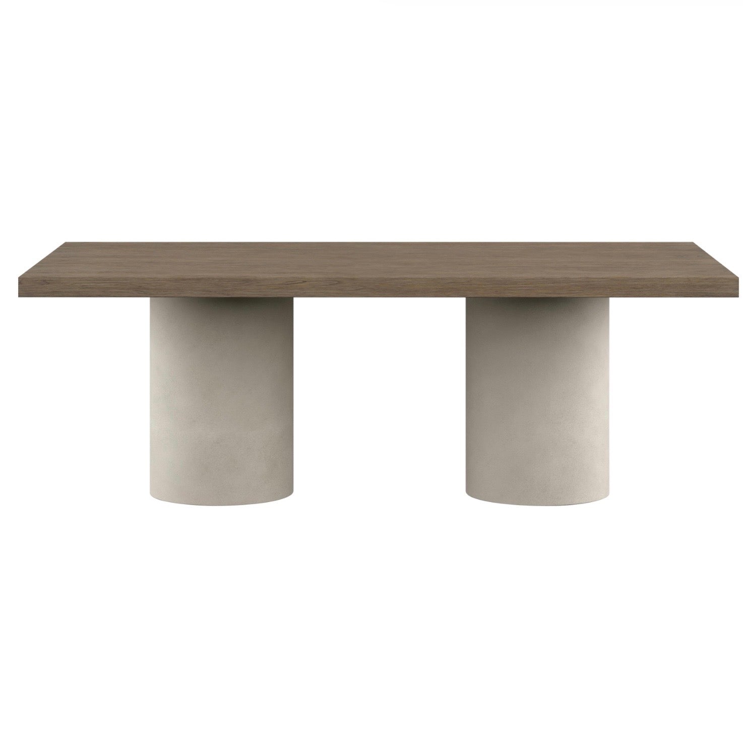Bernhardt Casa Paros Collection Rectangle Dining Table ~ Playa Finish with Bedrock Faux Concrete Pedestal Base - Image 2
