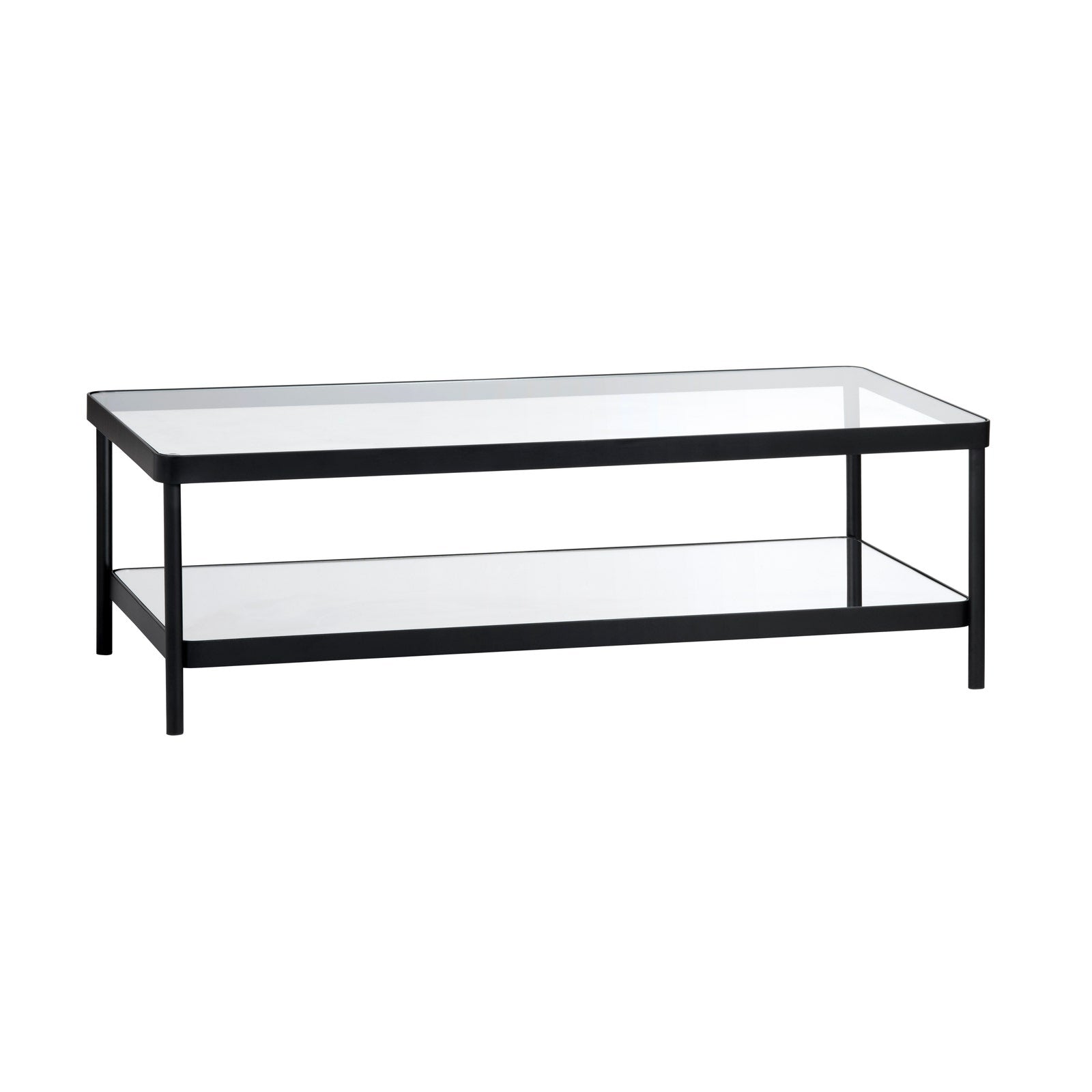 Crestview Collection Ellison Glass and Iron Rectangular Coffee Table - Image 2