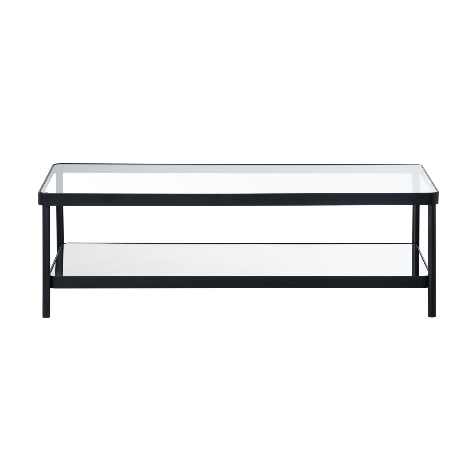Crestview Collection Ellison Glass and Iron Rectangular Coffee Table - Image 3