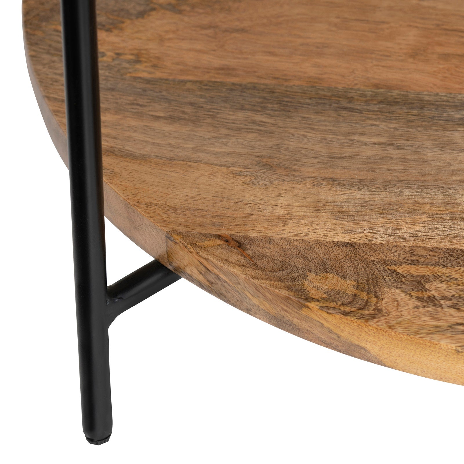 Crestview Collection Brewpub Marble and Wood Round Coffee Table - Image 3