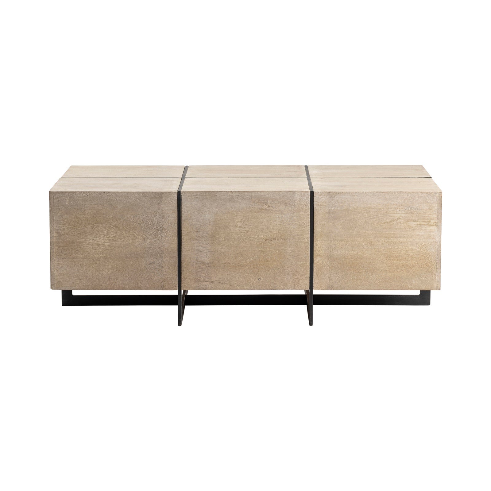 Crestview Collection Rivera Modern Rectangle Squares Coffee Table - Image 2