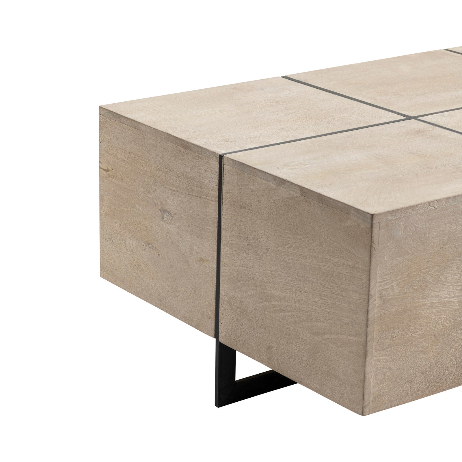 Crestview Collection Rivera Modern Rectangle Squares Coffee Table - Image 3