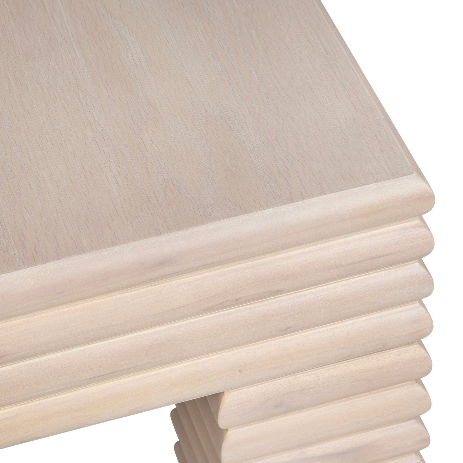 Crestview Collection Piper Natural Fluted Wood Coffee Table - Image 3