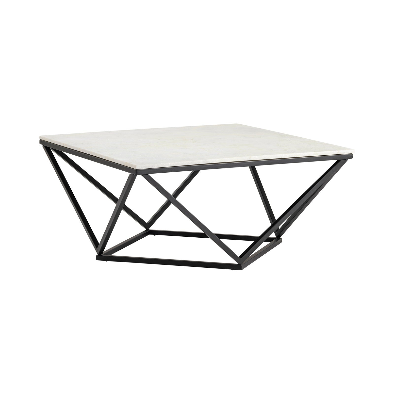 Crestview Collection Baxter White Marble Coffee Table - Image 2