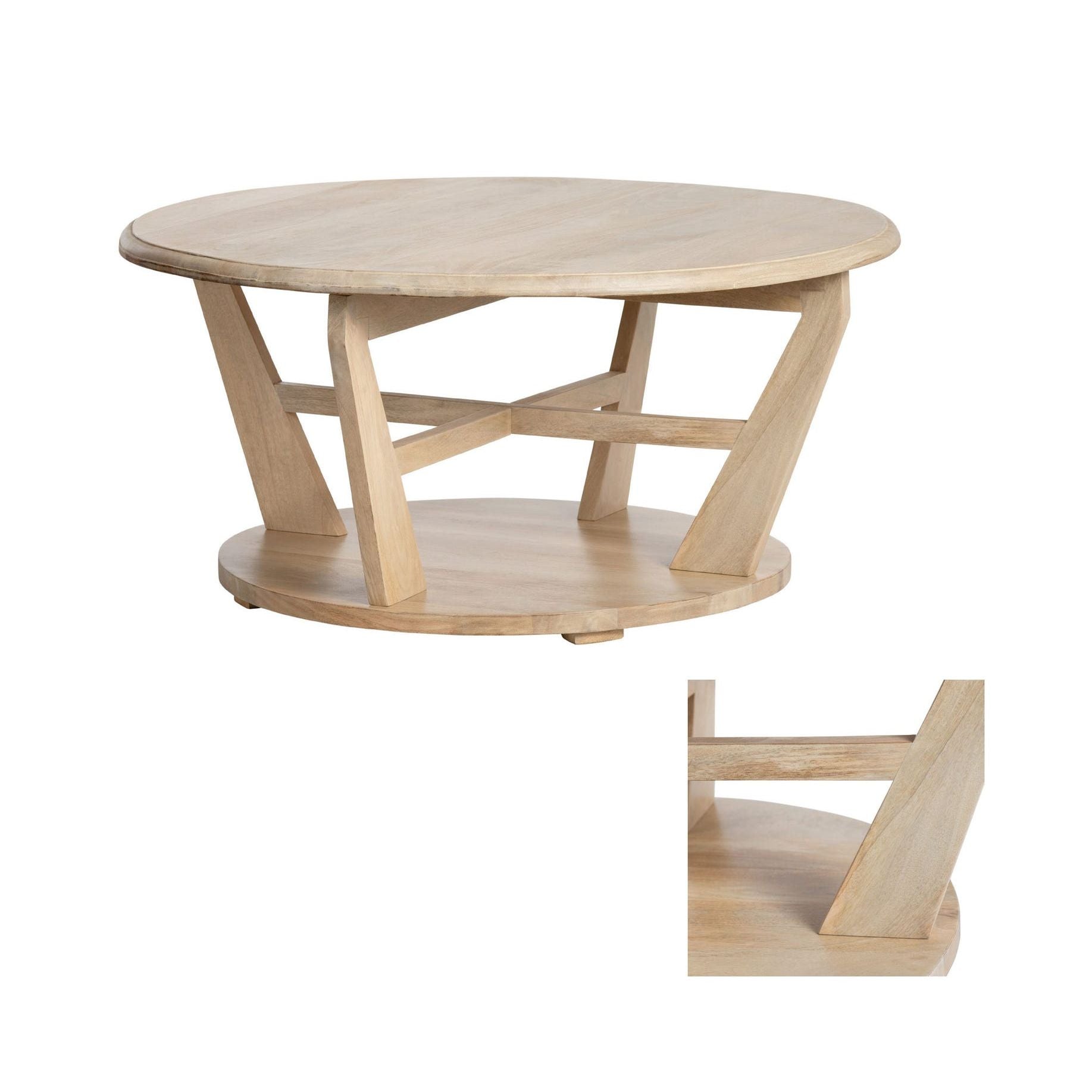 Crestview Collection Roswell Modern Organic Coffee Table - Image 3