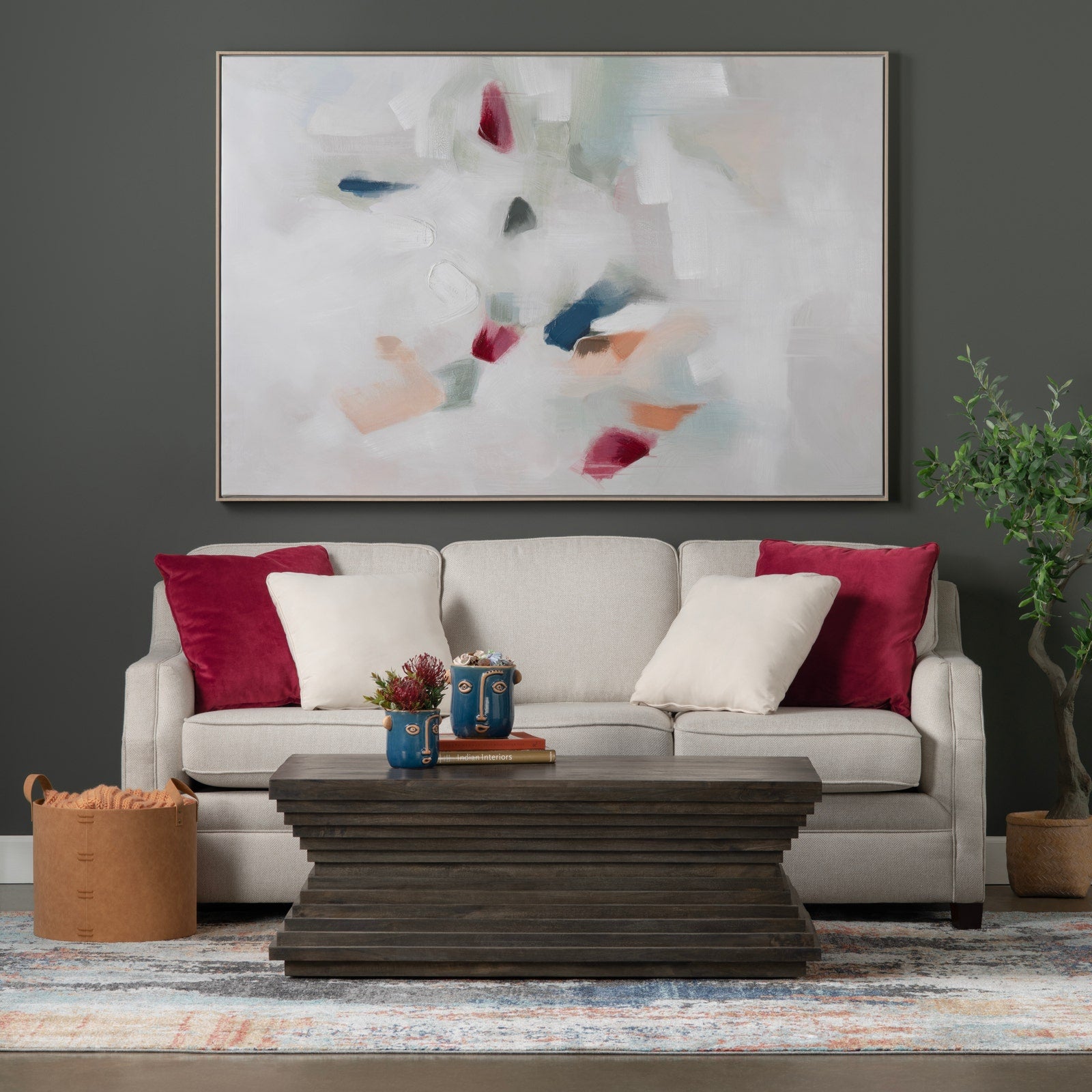 Crestview Collection Highland Park Brown Mango Wood Coffee Table - Image 1