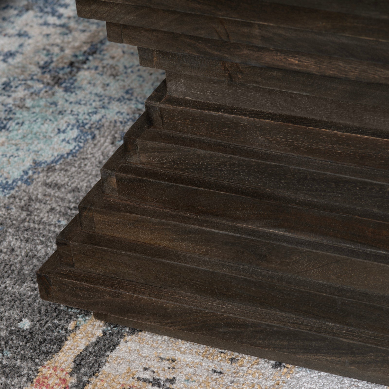Crestview Collection Highland Park Brown Mango Wood Coffee Table - Image 3