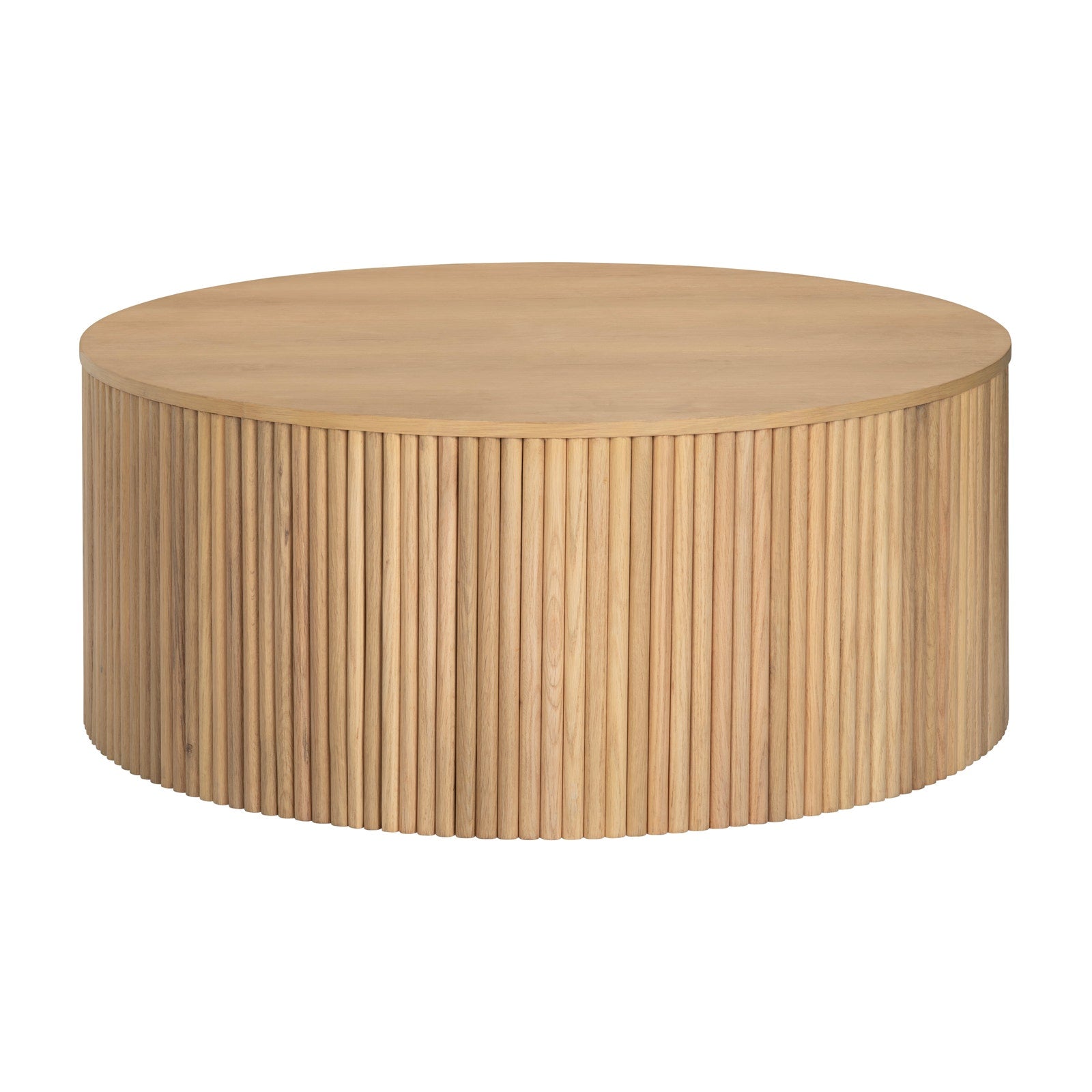 Crestview Collection Henley Fluted Wood Round Coffee Table - Image 2