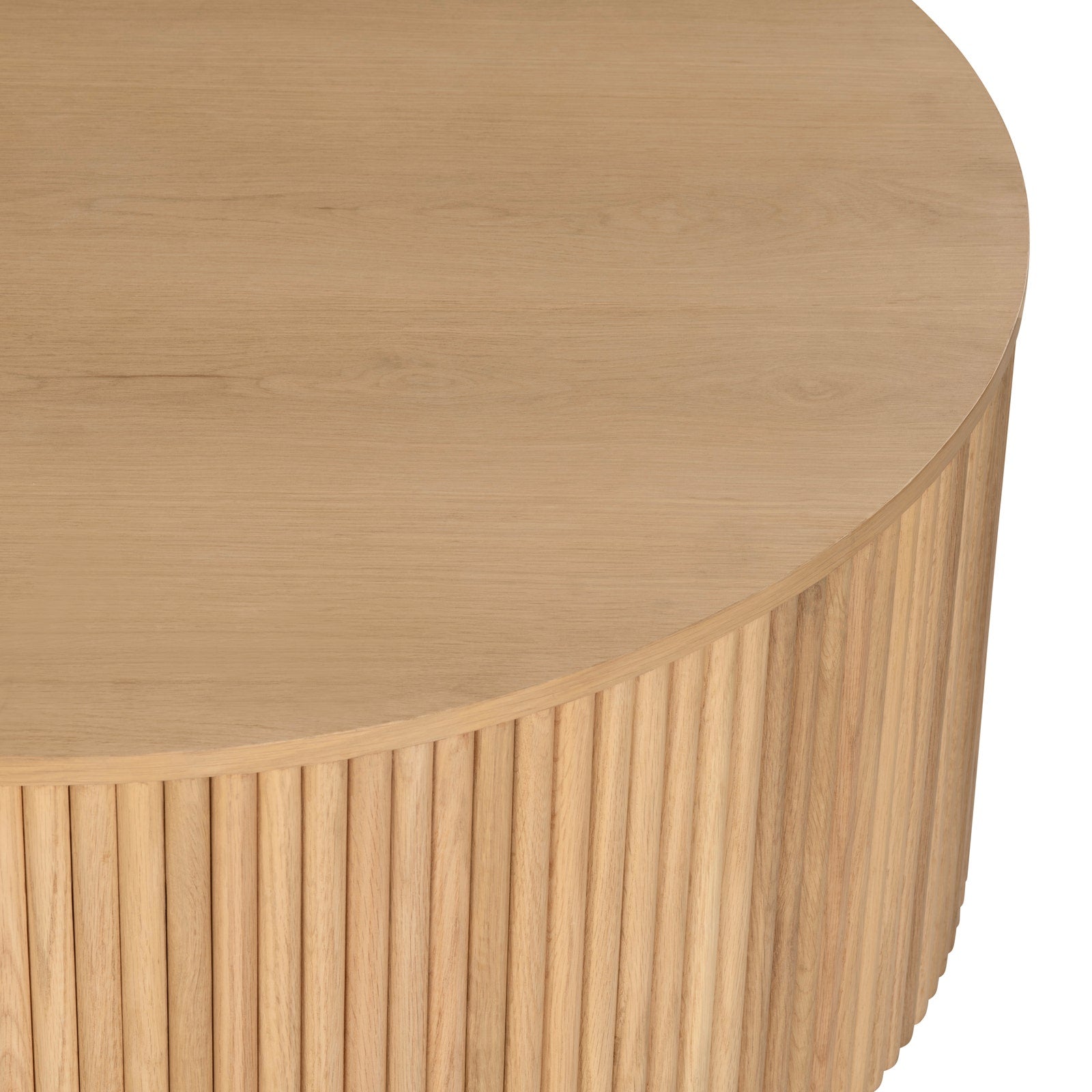 Crestview Collection Henley Fluted Wood Round Coffee Table - Image 3