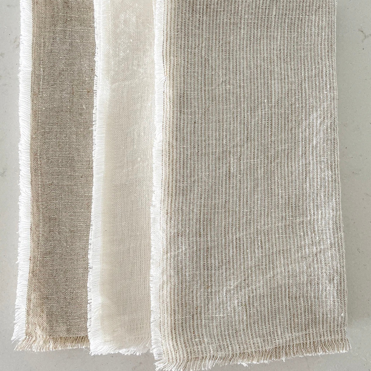 Anaya Home So Soft Linen So Soft Linen Fringe Napkins