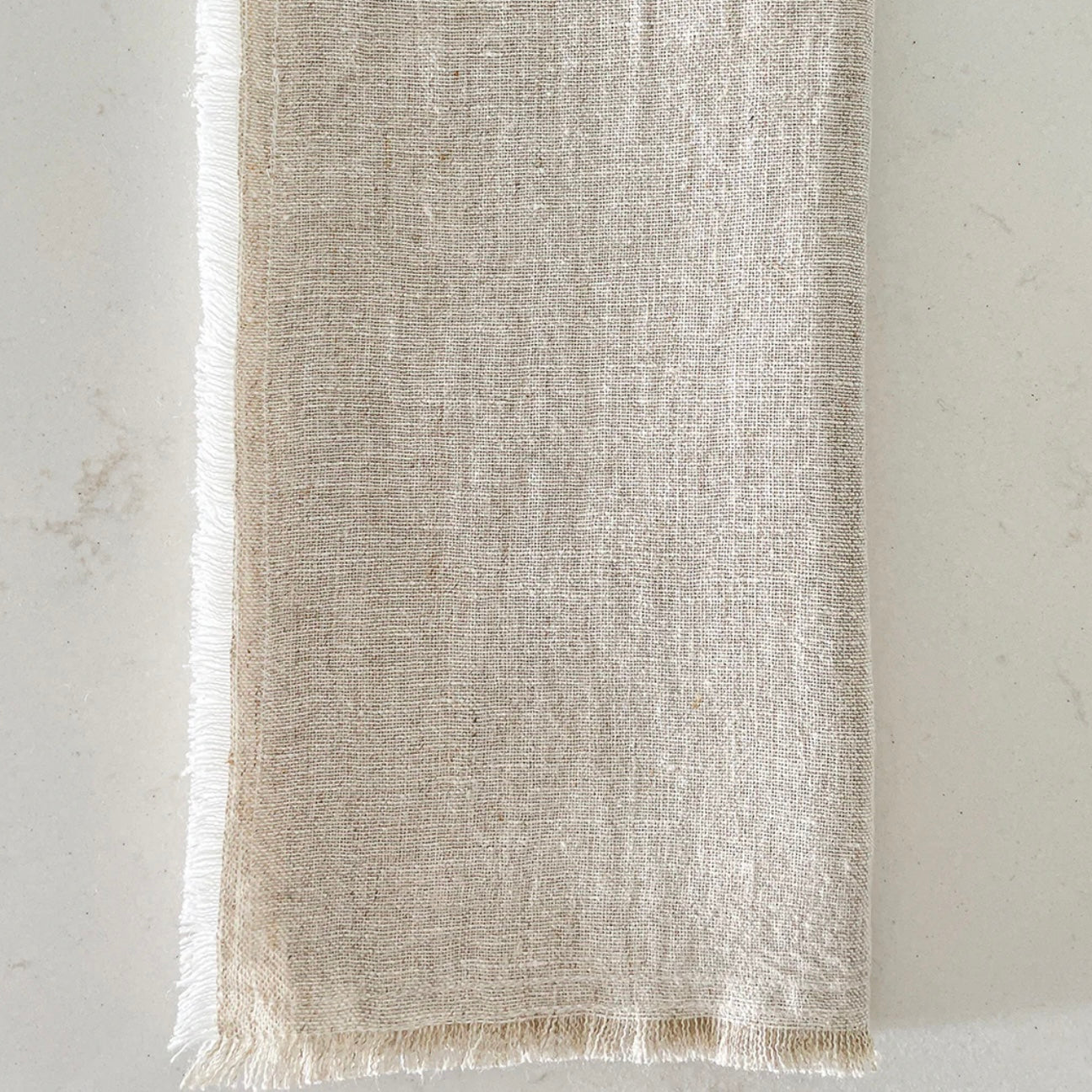 Anaya Home So Soft Linen Natural Beige Fringe Napkins ~ Set of 4  ~ DREAMY BEDDING SALE ~ Limited Quantity - Image 3