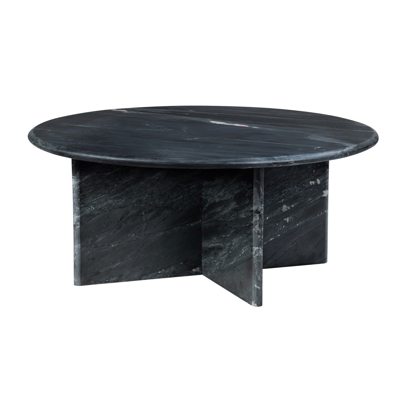 Crestview Collection Noir Black Marble Coffee Table - Image 1